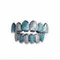 Blue+Silver ICED Grilzz